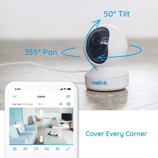 Reolink 2.4GHz 5GHz Dual-band WiFi 4MP WiFi CCTV Camera IP, Pan Tilt Smart WiFi Security Camera Indoor with 2-Way Audio Motion Alerts for Baby, Pet, Nanny Monitoring, E1 Pro (Pack of 2) - Image 3