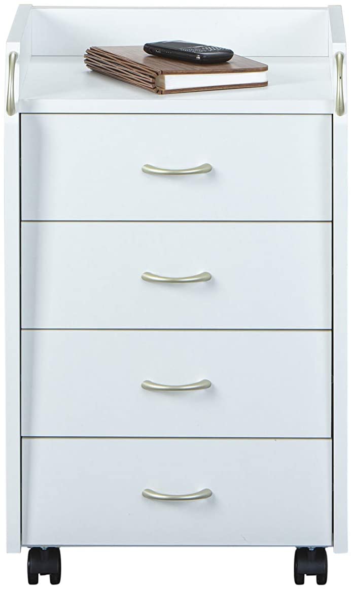 Inter Link Roll Container, Beech Wood, White, 40 x 65 x 36 cm - Image 2