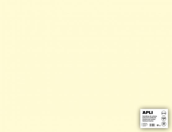 APLI 014255 Ivory 500 x 650 mm Cardboard Pack of 25 Sheets