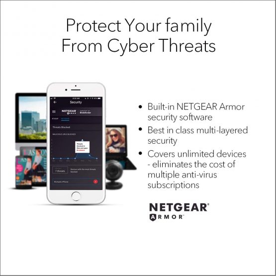 NETGEAR Orbi Wifi 6 Mesh System (RBK853) | Mesh Wifi 6 Router with 2 Satellite Extenders | WiFi Mesh Whole Home Triband Coverage up to 6,000 sq ft and 100 Devices | 11AX Mesh AX6000 WiFi (Up to 6Gbps) - Image 3