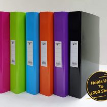 Eastlight A4 Ring Binder 2-D Ring Bright Colour Assorted Pack of 6