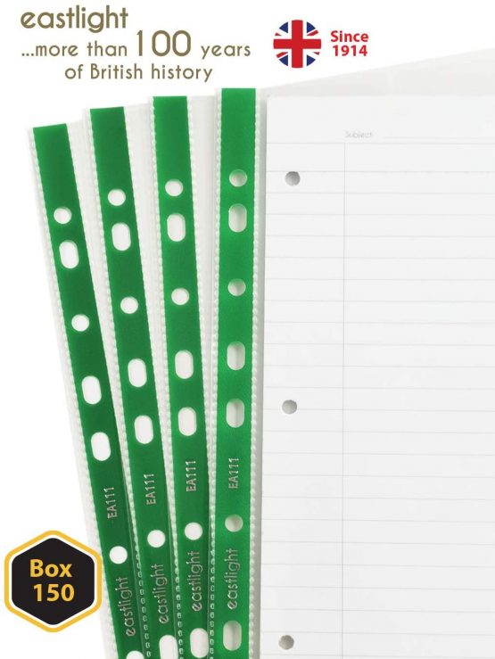 Eastlight Punched Pockets A4 Plus Glass Clear Extra Strong [ Box 150 ] 75 Micron Each Pocket Can Hold up to 40 Sheets !!!