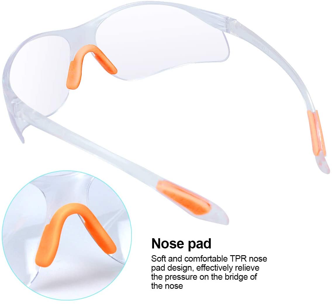 Safety Glasses 12 Pack Protective Eyewear Safety Goggles Eye Protection Safety Spectacles Work Glasses with Clear Lenses Security Glasses Anti Dust/Scratch/Mist/Wind - Image 4