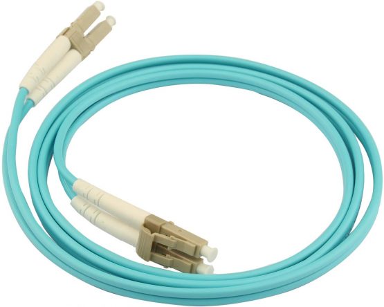 Jopto LC to LC OM4 Fibre Patch Cable Multimode (LSZH) 50/125 10G Duplex 1m/ 100cm Fibre Optic Cable LC/UPC to LC/UPC OM4 Multimode Duplex Fibre Optic Cable 50/125um LSZH - Optics Lead Series