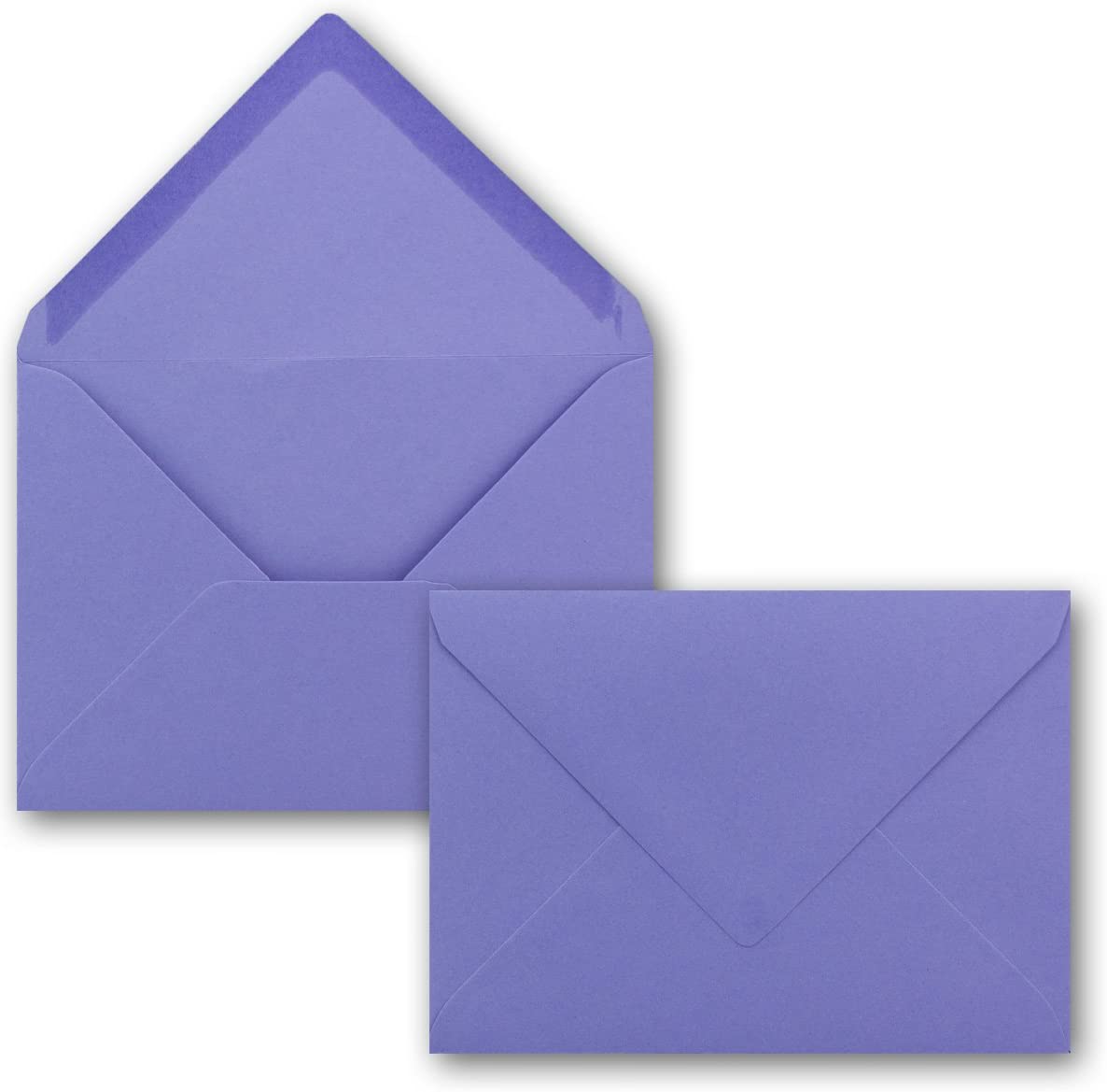 Neuser FarbenFroh C5 Envelopes, 229 x 162 mm, Self-Adhesive 50 Umschläge 20-Violett, 50 envelopes