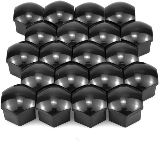 Fodlon Wheel Nut Caps, 17mm Universal Tyre Nut Covers 20 Pieces Bolt Covers Black Tire Screw Cover Cap Car Tire Screw Cap Protection with Removal Tool Locking Caps Set for Cars Vehicle - Image 4