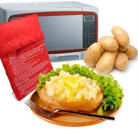 Multifunction Microwave Bag Microwave Oven Cooking Potato Tortillas maiskool Pressing Baking Tool, Cooker Potato 4 Minutes Fast Reusable Washable (Pack of 1)