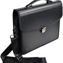 Exacompta Ref - 55734E Exactive Exatravel Laptop Case, 40x30x10 cm, Padded Compartment for a 15 Inch Laptop or Tablet, Made from a Hardwearing PP, Black Exterior and Interior