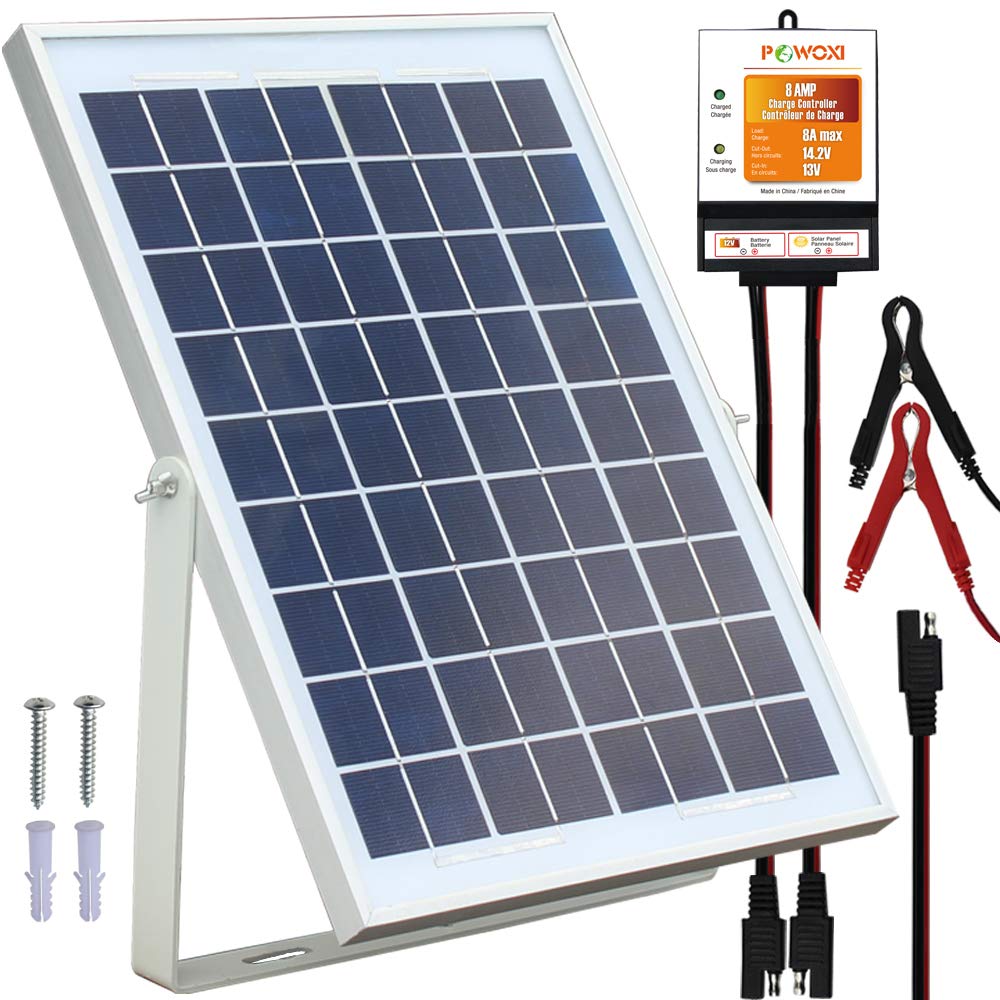 POWOXI 10W 12V Solar Panel Kit