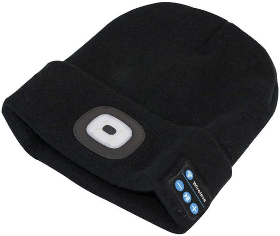 Sealey LED185W 4 SMD LED USB Rechargeable Beanie Hat with Wireless Headphones - Image 3