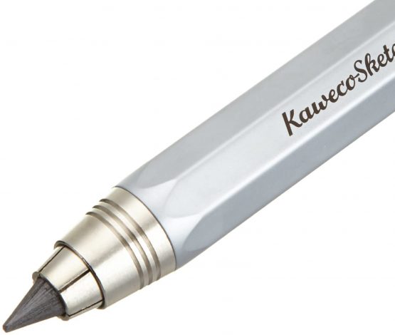 Kaweco Sketch Up Satin Chrome 5.6mm 5B Lead Pencil Solid Metal Octogonal Eight Edge Design I Mechanical Lead Pencil 10.3 cm Retractable Pencil Refillable Silver - Image 2