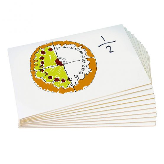 Show-me PFB10 Rigid Plain Double-Sided Boards, Extra Durable and Made with MDF – A4 Size for Drywipe and Whiteboard Pens – Classroom Set Ideal for Schools and Education (Pack of 10) - Image 2