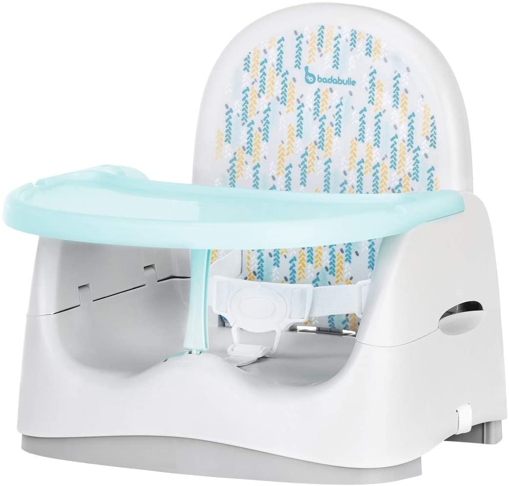 Badabulle Trendy - Booster Seat - Comfortable - Compact - Adjustable Folding - Detachable Tray - From 6 to 24/36 m - Up to 15 kg