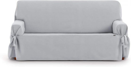 Eysa Sofa Cover, Cotton, Grey, 3 SEATERS