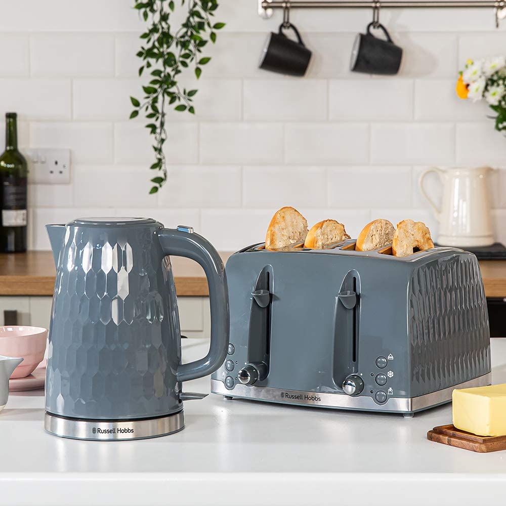 Russell Hobbs Honeycomb 4 Slice Toaster (Independent & Extra wide slots with high lift, 6 Browning levels - Image 3