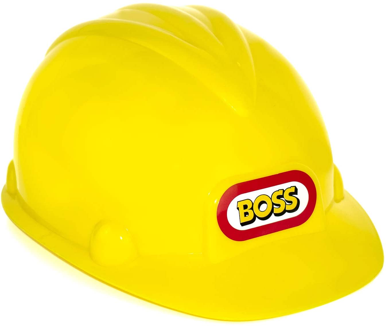 The Glowhouse Yellow Construction Boss Hard Hat Builder Kids Play Fancy Dress, Fits most (not for under 3)