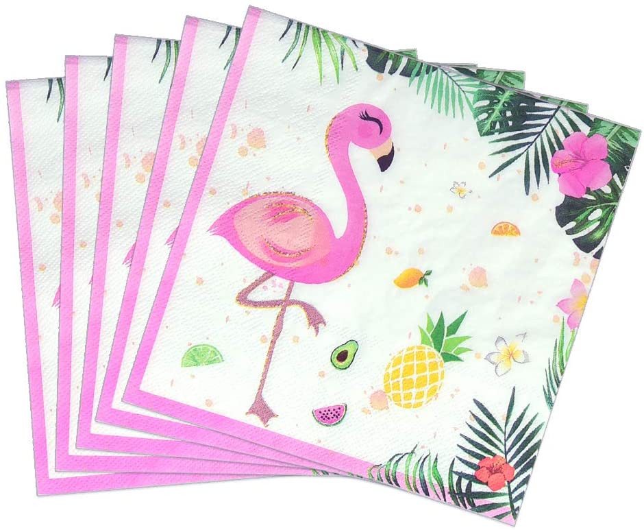 WERNNSAI Pink Flamingo Napkins