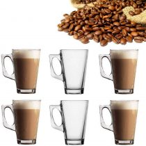 6X Latte Glasses Tea Coffee Cappuccino Hot Drink Mug Cups 240ml High Temperature Resistant - by Guilty Gadgets