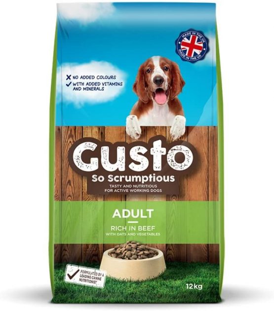 Gusto Complete Adult Working Dog Beef and Veg, 12 kg