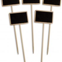 HomeTools® 6X Classic Wooden Plant Signs Greenhouse Bed Balcony Herb Garden Flower Pot Landhaus Can Be Written On 25 cm Set of 6