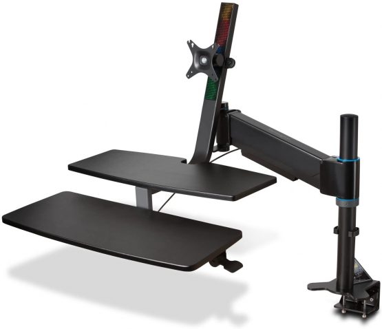 Kensington Sit/Stand Desktop Stand - SmartFit Sit/Stand Workstation for Single Monitor and Two Shelves (K55792WW) - Image 3