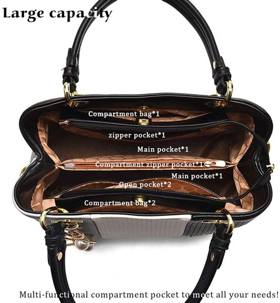 Chikencall® Women Clacssic Tote Bag Fashion Handbag And Purses designer PU leather Shoulder Bag Top Handle Satchel with Star Pendant - Image 4