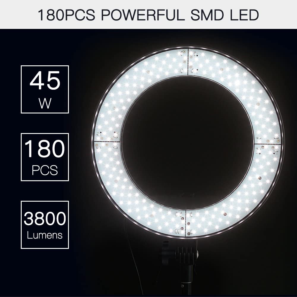 SAMTIAN 12 inch Outer Ring Light 3200K 5500K Dimmable LED Video
