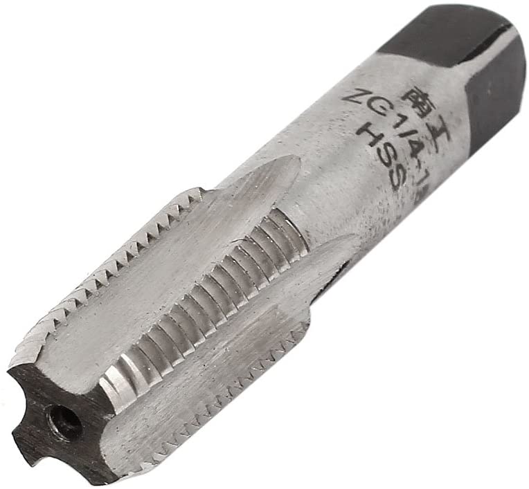 Sourcingmap ZG 1/4-19 BSPT 55 Degree Pipe Thread HS Tap 4 Flutes 60mm Length