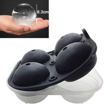 Large Ice Ball Maker, Spespo Sphere Moulds, Makes 6.3cm Ice Cube Balls,BPA Free Food Grade Silicone Ice Cube Tray Perfectly for Whisky, Scotch, Highball Cocktail or Liqueur Glasses