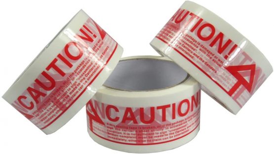 Triplast 48 mm x 66 m Caution Printed Low Noise Parcel Packing Tape (Pack of 36)