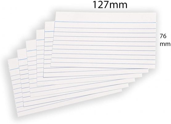[1000 Pack] Revision Cards 5x3 White Record Cards FlashCards Ruled (5"x 3") 127mm x 76mm Blank Flash Cards Index Cards - Image 4