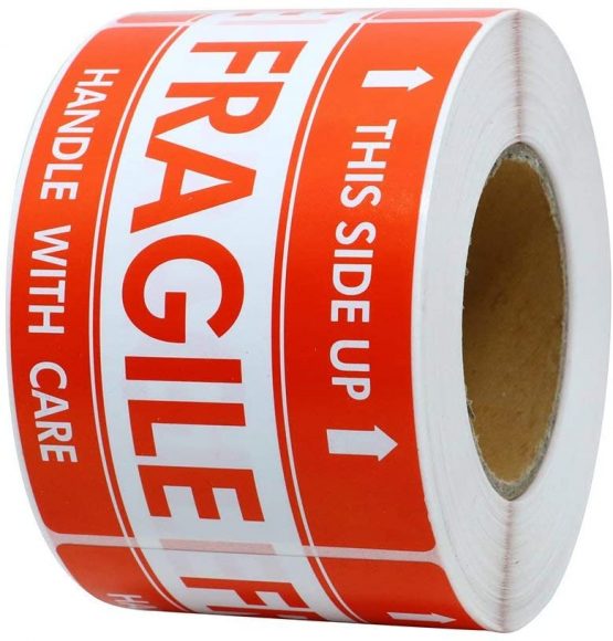 Hybsk Handle with Care This Side Up Fragile Stickers Shipping Address Warning Labels (2 * 3 inch) - Image 2