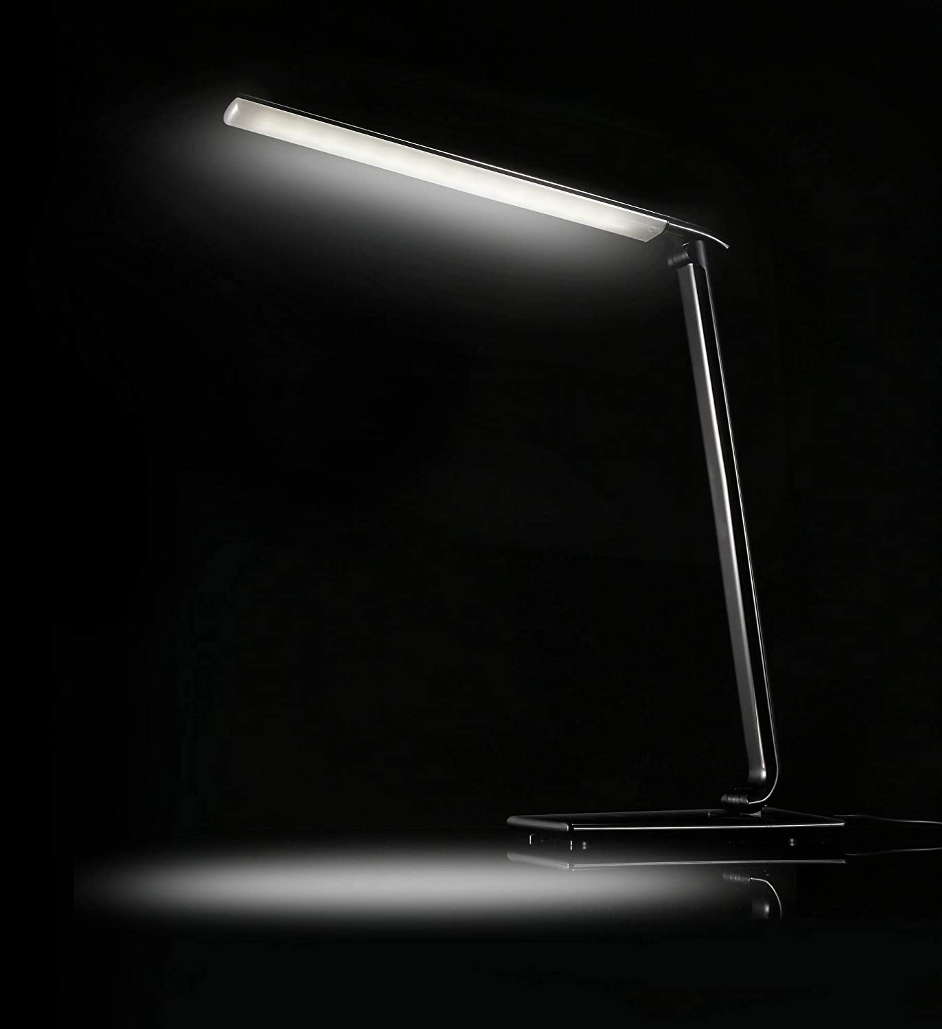 LED Table Lamp, Dimmable, 9W, Adjustable Colour Temperature, USB, Black Gloss - Image 3