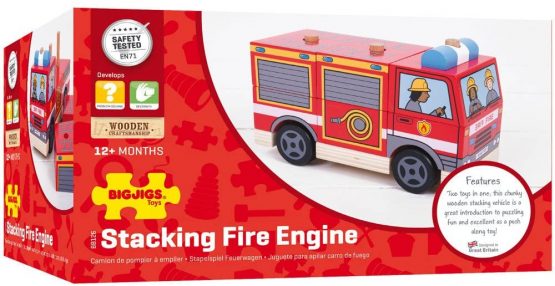 Bigjigs Toys Stacking Fire Engine - Image 3