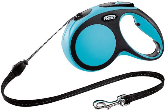 Flexi New Comfort Retractable Cord Lead, X-Small, 3 m, Blue