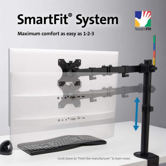 Kensington SmartFit Ergo Single Monitor Arm - Long, Black - Image 2