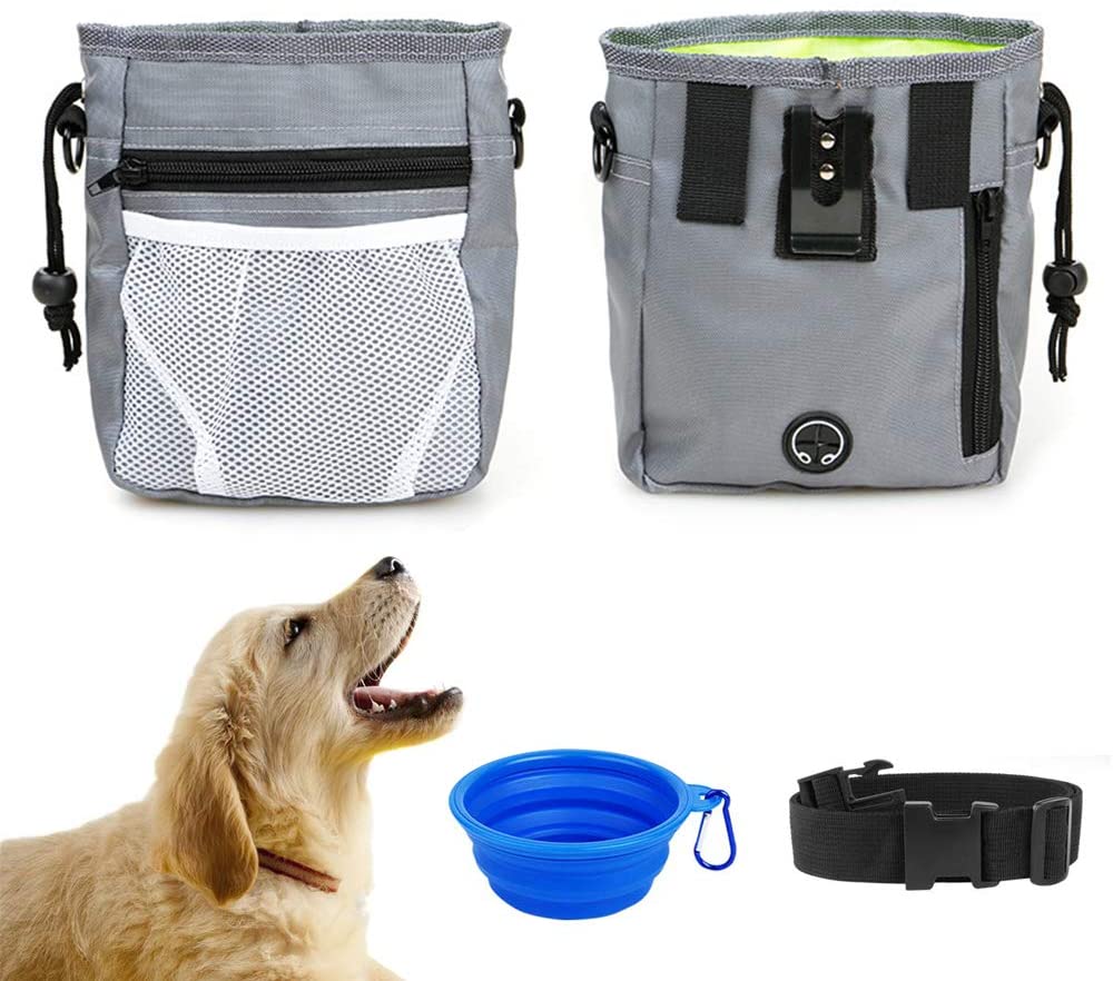 Eileen&Elisa Dog Treat Pouch Bag,Dog Walking Bag,Pet Food Storage,Multi