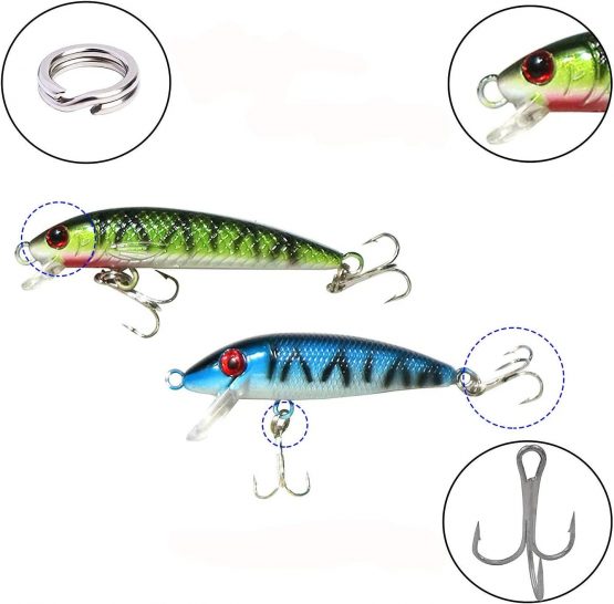 OROOTL Fishing Spoon Kit Metal Lures, 30pcs Colorful Metal Casting Fishing Spinner Baits Spoon Fishing Lures Sharp Treble Hooks Tackle Kit - Image 3