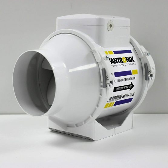 5 inch Loft Mounted Inline Shower Ceiling 125mm In Line Bathroom Extractor fan with Run On Timer 125 mm Silent In-line Toilet Ventilator Powerful Ventilation Damp Control