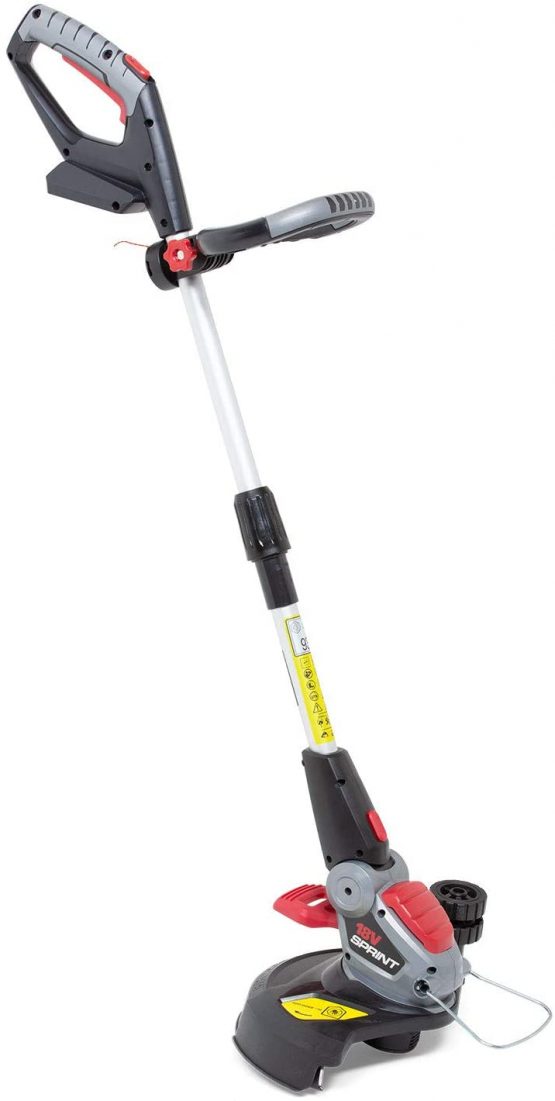 Sprint 1697232 18V Lithium-Ion Grass Trimmer Body 18GT, 30cm Cutting Width, 5 Years Warranty, Red