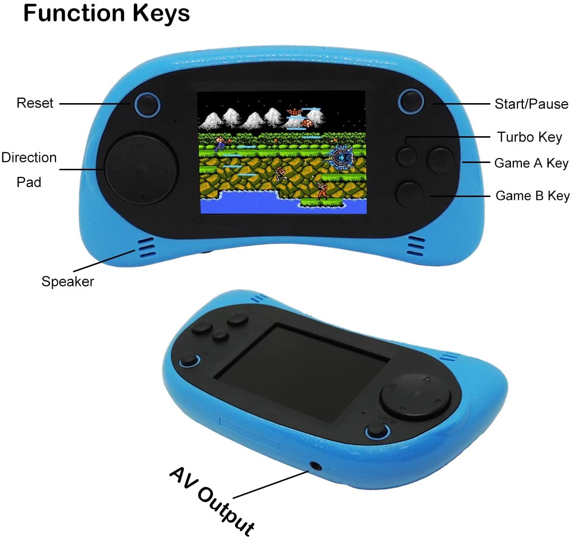 Pocket Games Console with 260 8Bit Retro FC NES Games, Mini Handheld