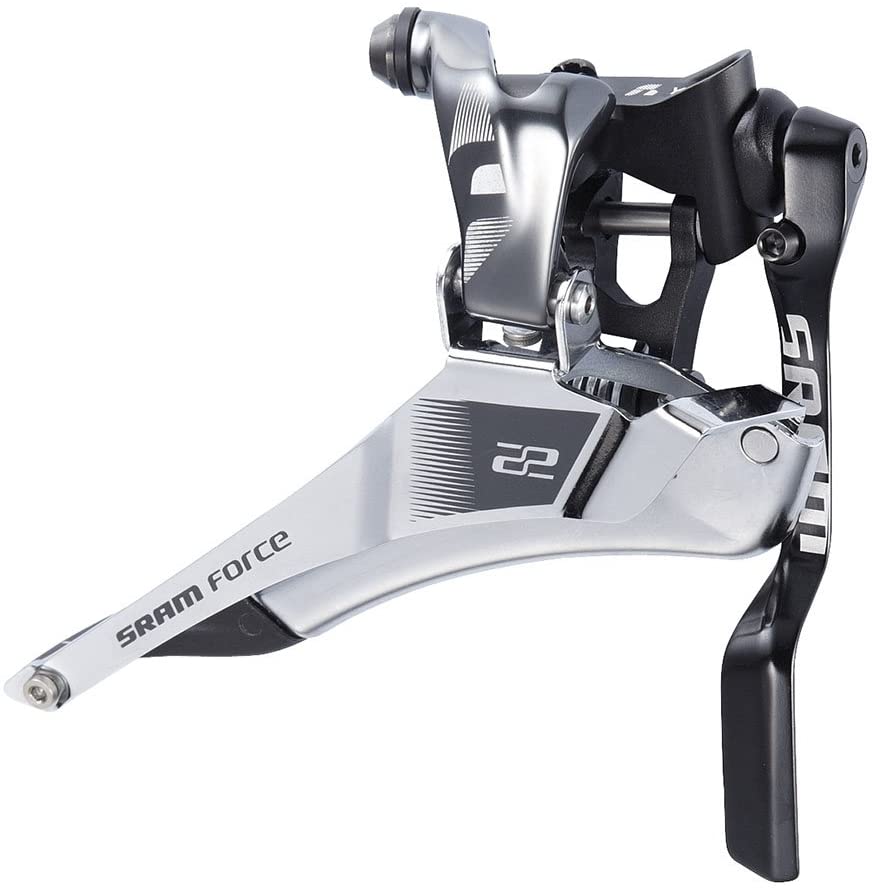 Sram Road 00.7618.038.000 Force22 Front Derailleur Yaw Braze-On with Chain Spotter, Silver, Multicolor, STANDARD