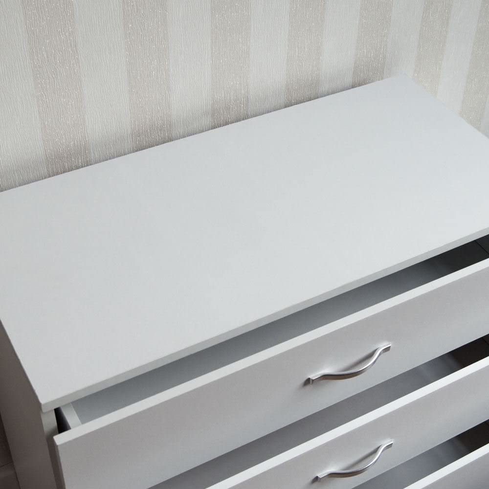 Vida Designs Riano 5 Drawer Chest of Drawers, Metal Handles and Runners, Anti-Bowing Drawer Support, Bedroom, Nursery Furniture, White - Image 4