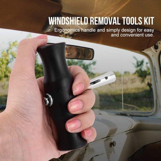 Car Windshield Removal Tools Kit Car Window Remover Wire Windscreen Window Glass Cutting Wire W/Handles - Image 4