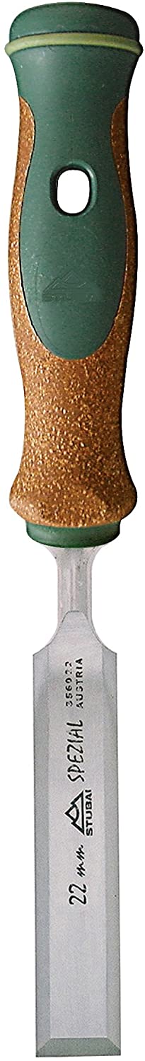 Stubai 357116 "Swedish Type" Special Wood Chisel Set including Cork Handles, Green/Brown/Silver - Image 2