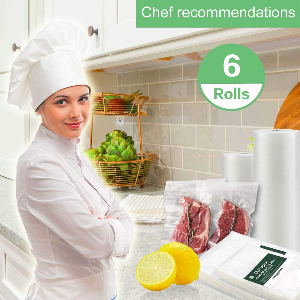 O2frepak 6 Rolls (3) 20 x 600 cm and (3) 28 x 600 cm Roll of Bags for Vacuum Machine BPA and LFGB Free, Vacuum Freezer Bag - Image 2