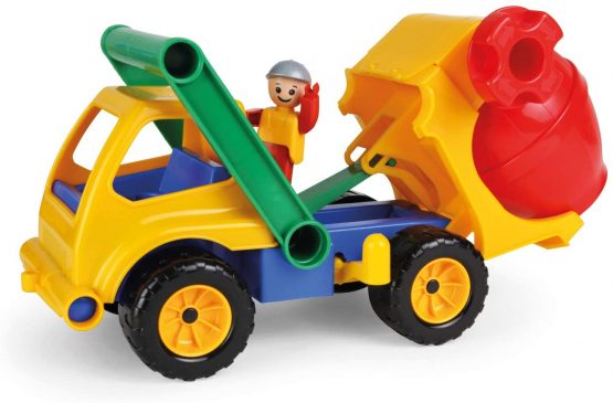 Lena 04353 Aktive Truck, Construction Vehicle Approx. 28 cm, with Mixing Drum Figure, Concrete Mixer Play Set for Children from 2 Years - Image 2