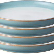 Denby 123048923 Azure Haze 4 Piece Small Coupe Plate Set