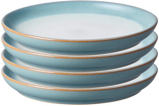 Denby 123048923 Azure Haze 4 Piece Small Coupe Plate Set