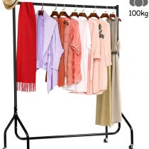 dosleeps Clothes Rails 4FT Clothing Rail on Wheels Metal Heavy Duty Carment Hanging Rack Coat Display Stand For Bedroom, Living Room (4ft)